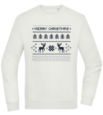 8-Bit Christmas Design - Comfort Essential Unisex Sweater_CREAMY GREEN_front