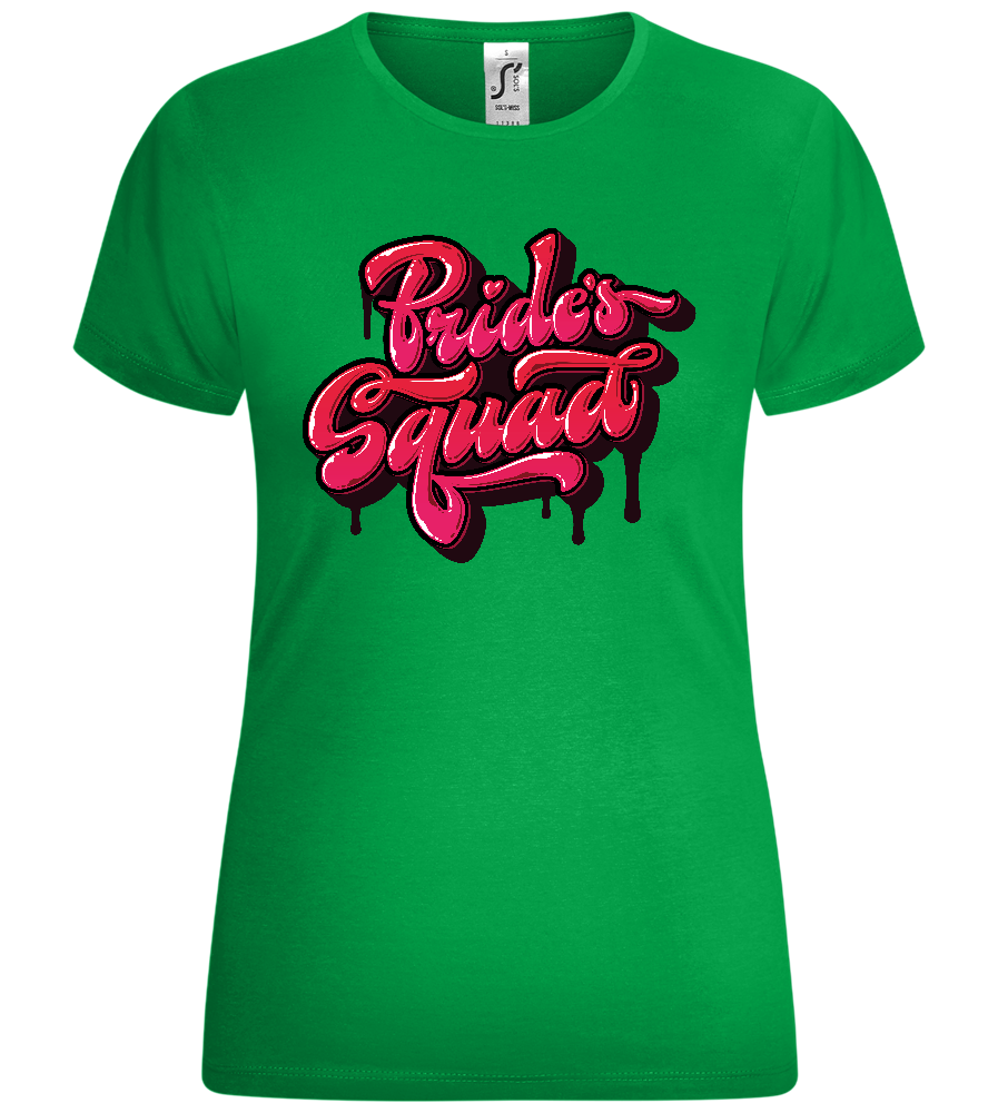 Bride's Squad Graffiti Design - Comfort women's t-shirt_MEADOW GREEN_front