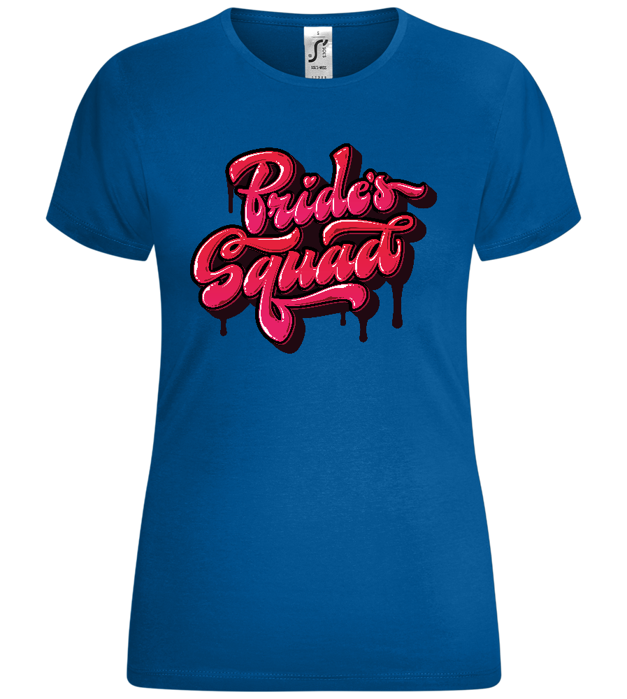 Bride's Squad Graffiti Design - Comfort women's t-shirt_ROYAL_front