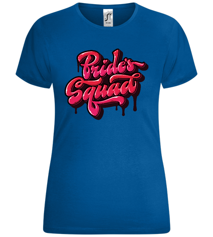 Bride's Squad Graffiti Design - Comfort women's t-shirt_ROYAL_front