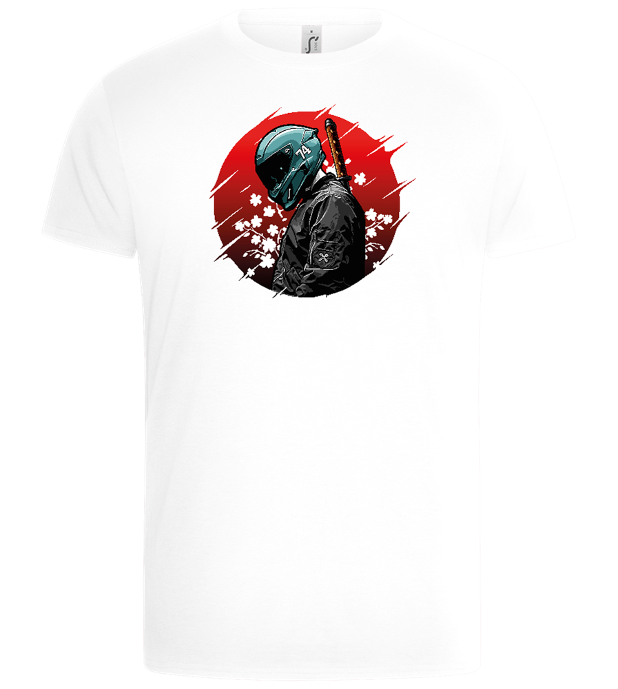 Red Samurai Design - Basic Unisex T-Shirt_WHITE_front