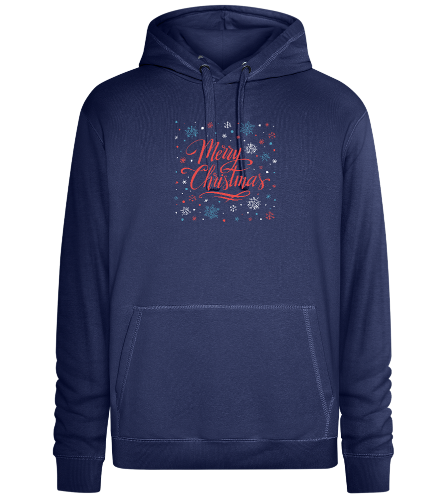 Merry Christmas Snowflakes Design - Premium unisex hoodie_DENIM CHINA_front