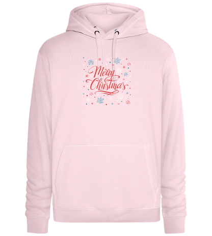 Merry Christmas Snowflakes Design - Premium unisex hoodie_LIGHT PEACH ROSE_front