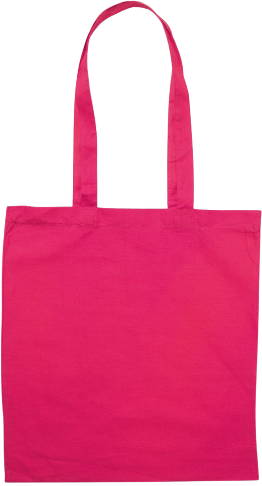 Love is Love Flower Design - Premium colored cotton tote bag_FUCHSIA_back