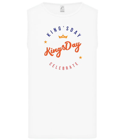 Celebrate Kingsday Design - Basic men's tank top_WHITE_front