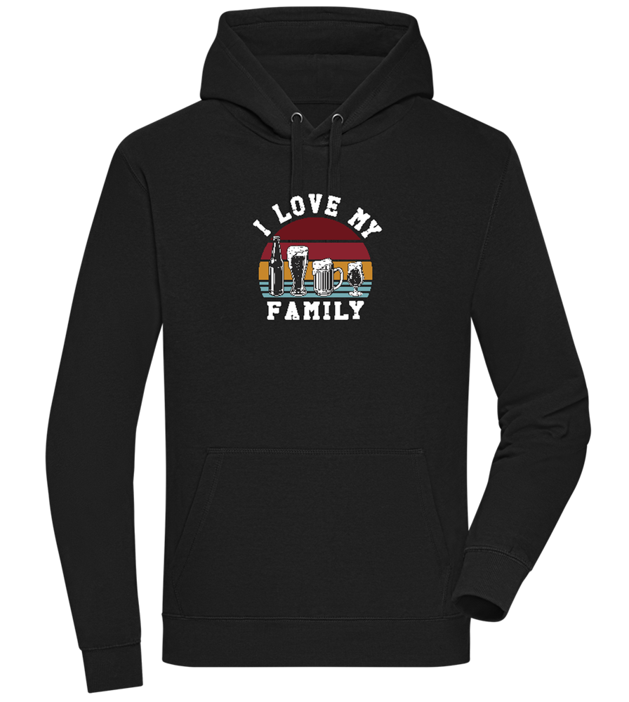 I Love My Family Design - Premium unisex hoodie_BLACK_front