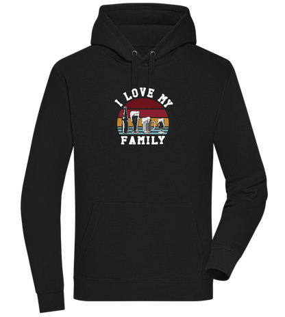 I Love My Family Design - Premium unisex hoodie_BLACK_front