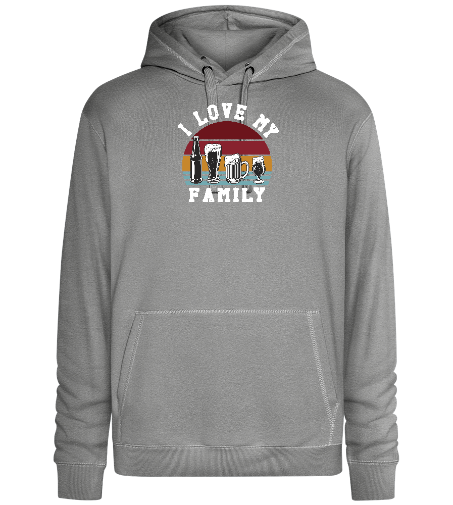 I Love My Family Design - Premium unisex hoodie_ORION GREY II_front