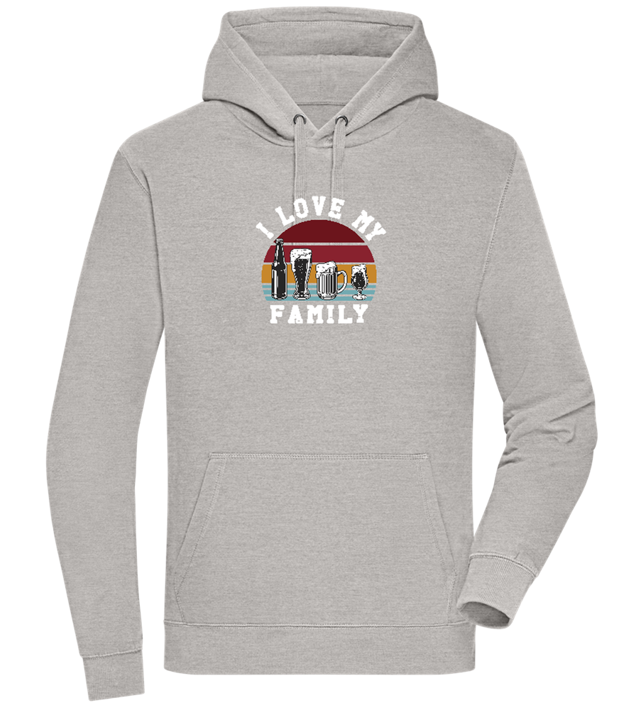 I Love My Family Design - Premium unisex hoodie_ORION GREY II_front