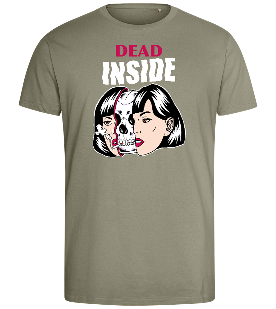 Dead Inside Design - Comfort men's fitted t-shirt_KHAKI_front