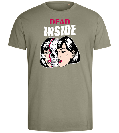 Dead Inside Design - Comfort men's fitted t-shirt_KHAKI_front