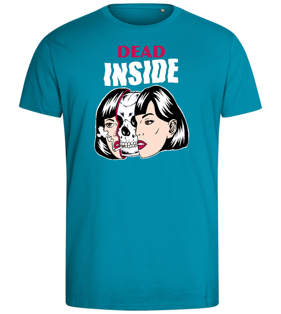 Dead Inside Design - Comfort men's fitted t-shirt_TURQUOISE_front