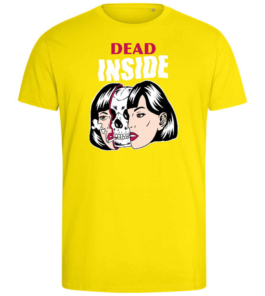 Dead Inside Design - Comfort men's fitted t-shirt_YELLOW_front