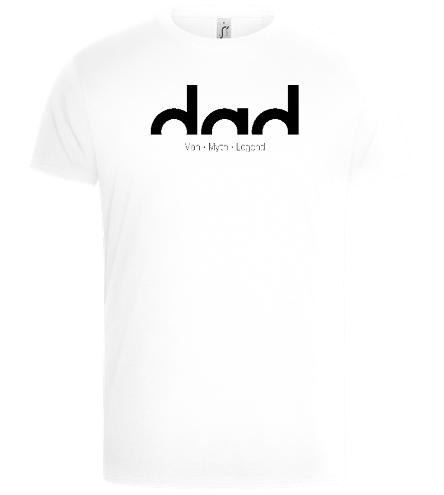 Dad Man Myth Legend Design - Basic Unisex T-Shirt_WHITE_front