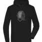 White Abstract Horsehead Design - Premium unisex hoodie_BLACK_front