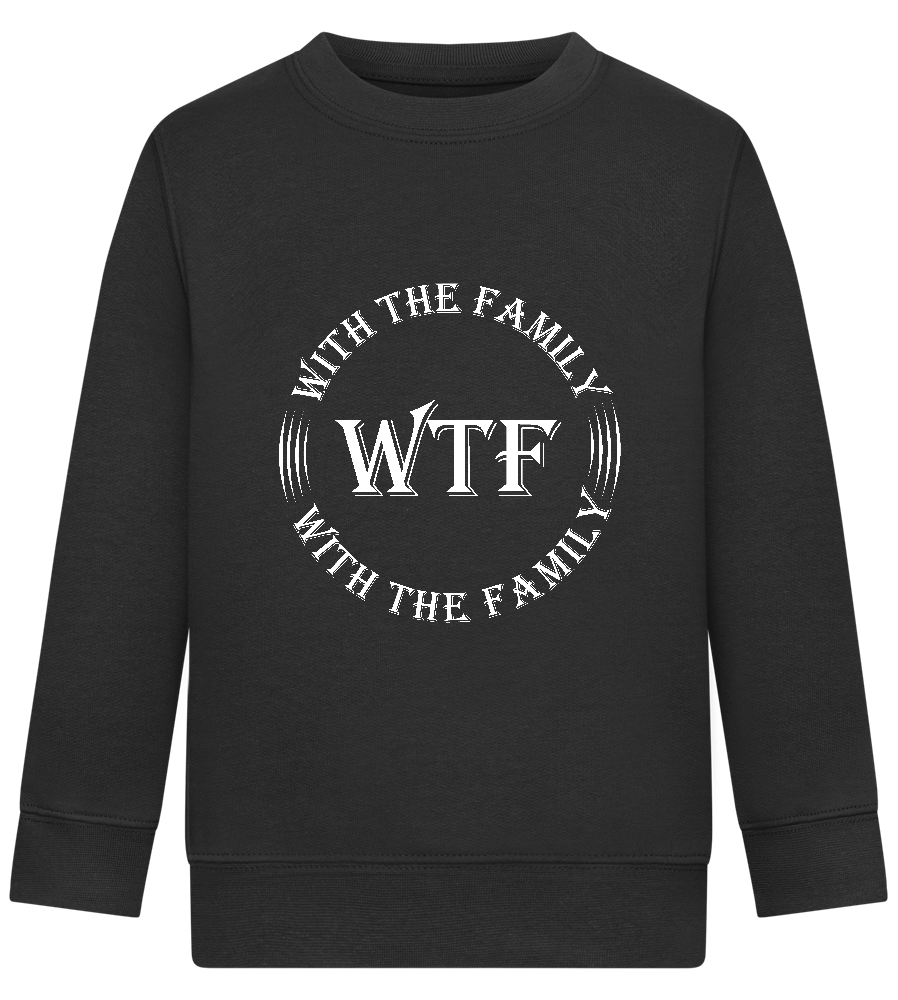 With The Family Design - Comfort Kids Sweater_BLACK_front