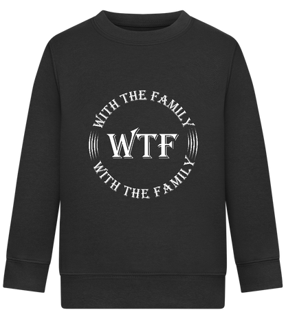 With The Family Design - Comfort Kids Sweater_BLACK_front