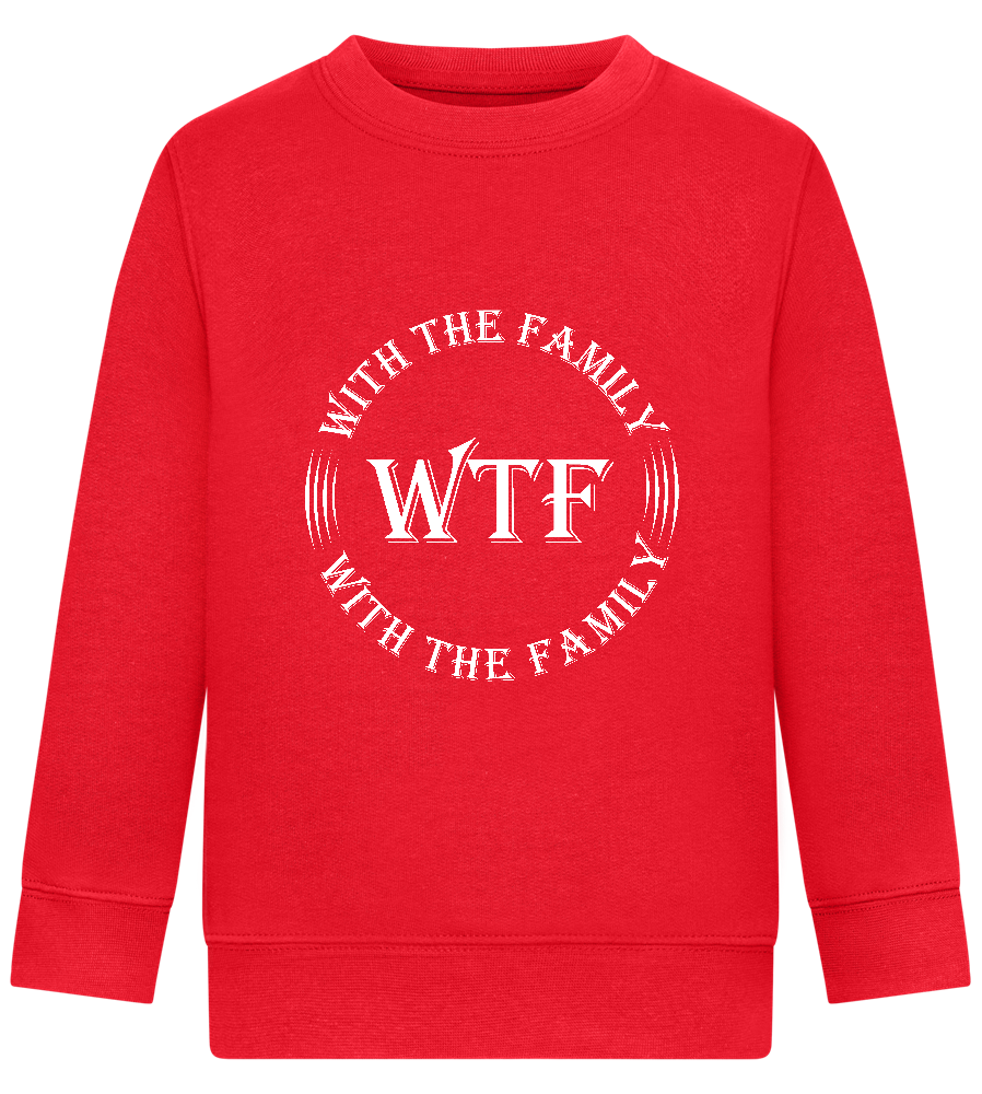 With The Family Design - Comfort Kids Sweater_BRIGHT RED_front