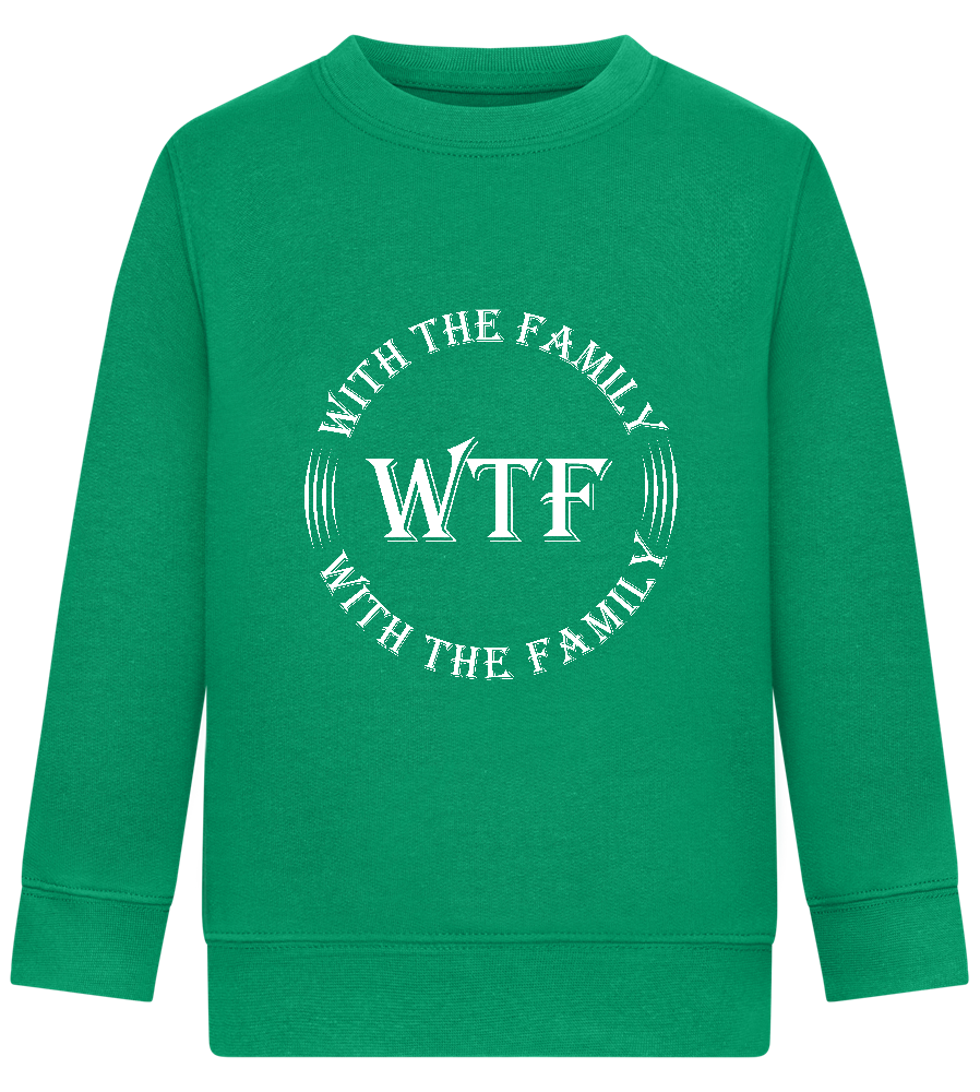 With The Family Design - Comfort Kids Sweater_MEADOW GREEN_front