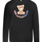 Cool Little Sister Teddy Bear Design - Premium kids long sleeve t-shirt_DEEP BLACK_front