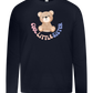 Cool Little Sister Teddy Bear Design - Premium kids long sleeve t-shirt_FRENCH NAVY_front