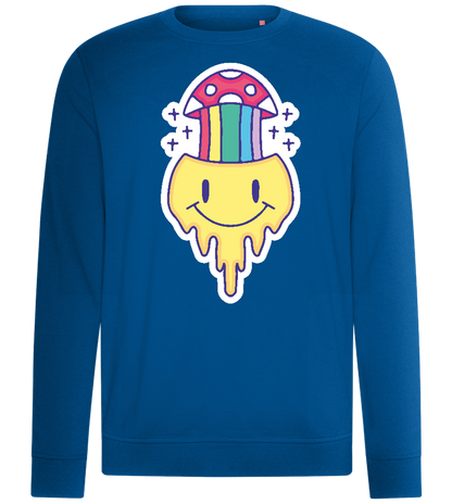 Rainbow Mushroom Smiley Design - Comfort unisex sweater_ROYAL_front