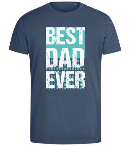 Best Dad Ever Grunge Design - Comfort men's fitted t-shirt_DENIM_front