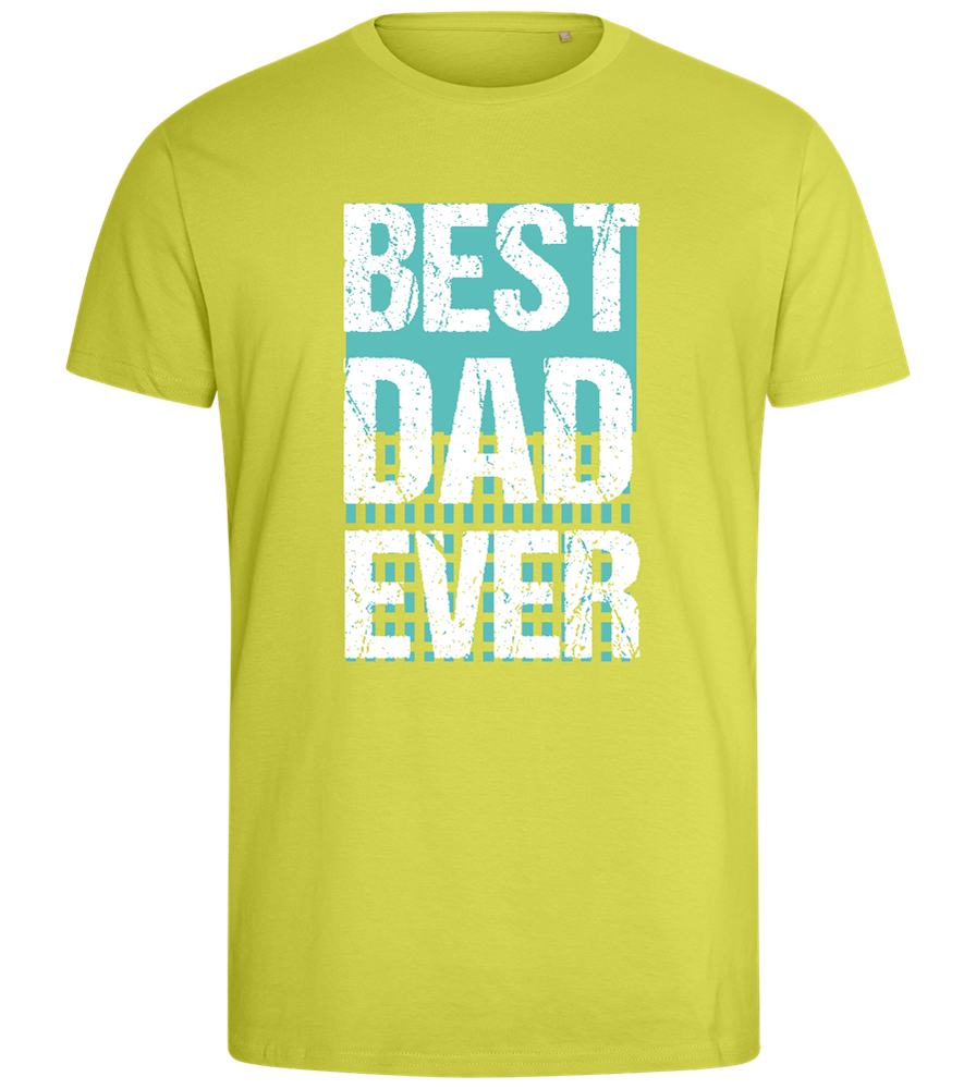 Best Dad Ever Grunge Design - Comfort men's fitted t-shirt_GREEN APPLE_front