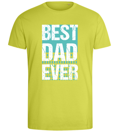 Best Dad Ever Grunge Design - Comfort men's fitted t-shirt_GREEN APPLE_front