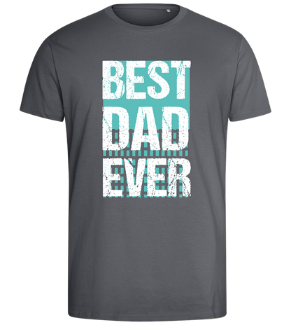 Best Dad Ever Grunge Design - Comfort men's fitted t-shirt_MOUSE GREY_front