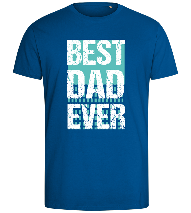 Best Dad Ever Grunge Design - Comfort men's fitted t-shirt_ROYAL_front