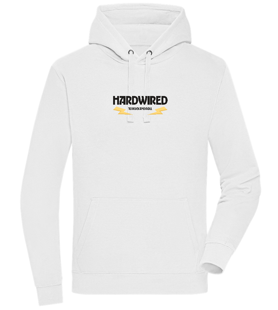 Hardwired Design - Premium unisex hoodie_WHITE_front