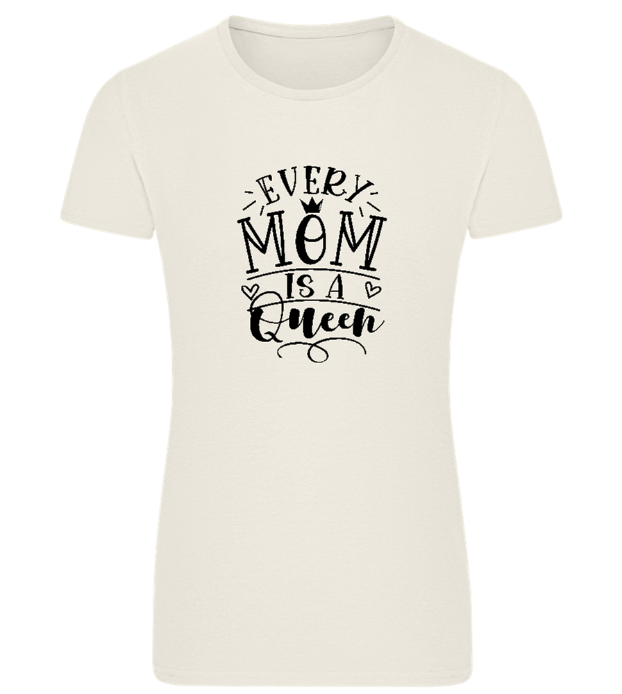 Every Mom is a Queen Design - Comfort women's fitted t-shirt_SILESTONE_front