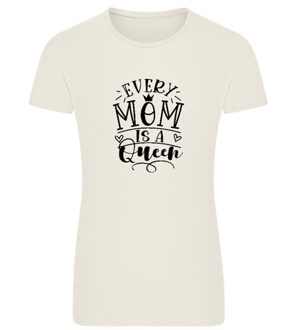 Every Mom is a Queen Design - Comfort women's fitted t-shirt_SILESTONE_front