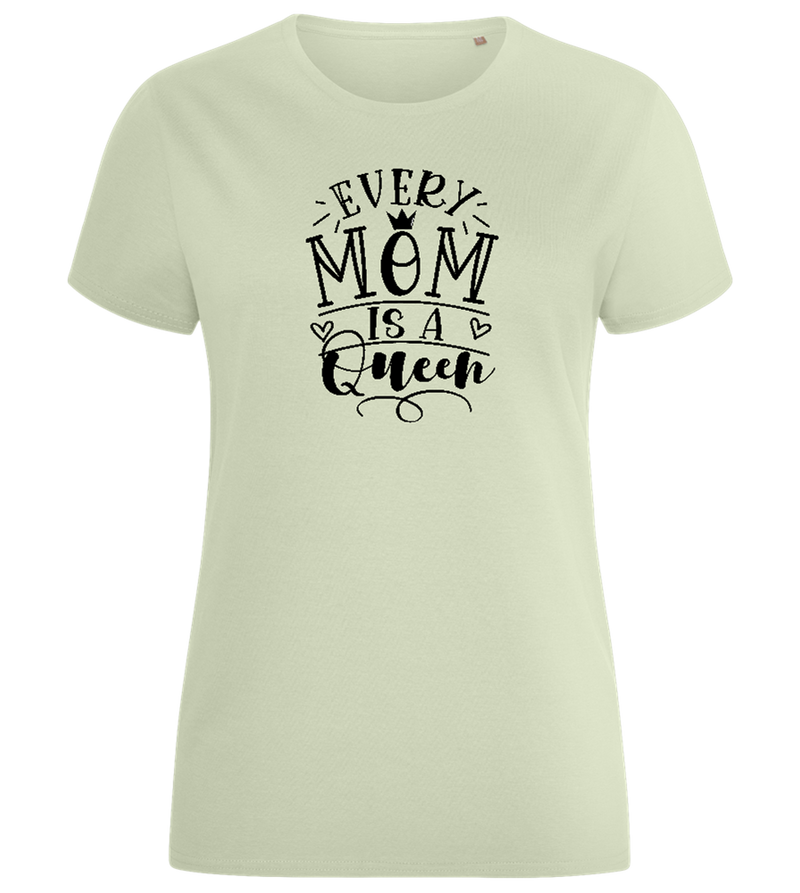 Every Mom is a Queen Design - Comfort women's fitted t-shirt_SILESTONE_front