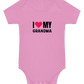 I Love My Grandma Design - Baby bodysuit_PINK ORCHID_front