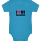 I Love My Grandma Design - Baby bodysuit_TURQUOISE_front