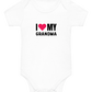 I Love My Grandma Design - Baby bodysuit_WHITE_front