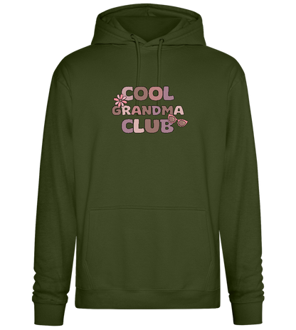 Cool Grandma Club 2 Design - Premium Essential Unisex Hoodie_ARMY_front