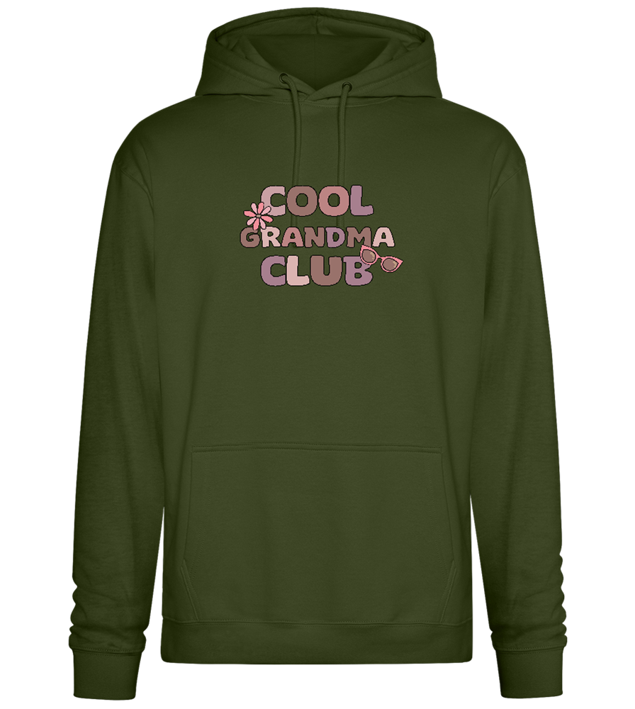 Cool Grandma Club 2 Design - Premium Essential Unisex Hoodie_ARMY_front