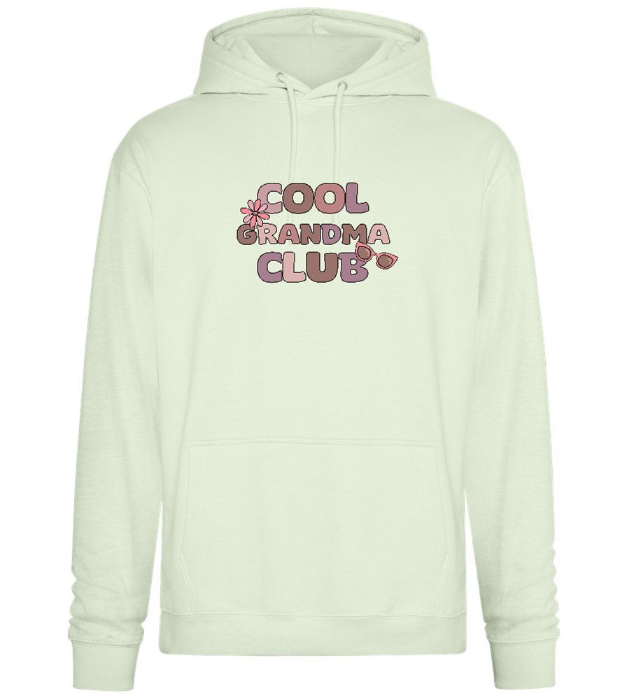 Cool Grandma Club 2 Design - Premium Essential Unisex Hoodie_CREAMY GREEN_front