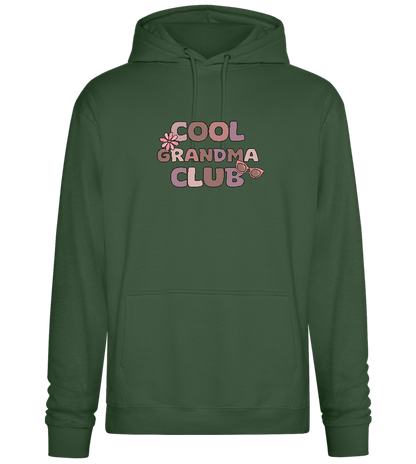 Cool Grandma Club 2 Design - Premium Essential Unisex Hoodie_GREEN BOTTLE_front