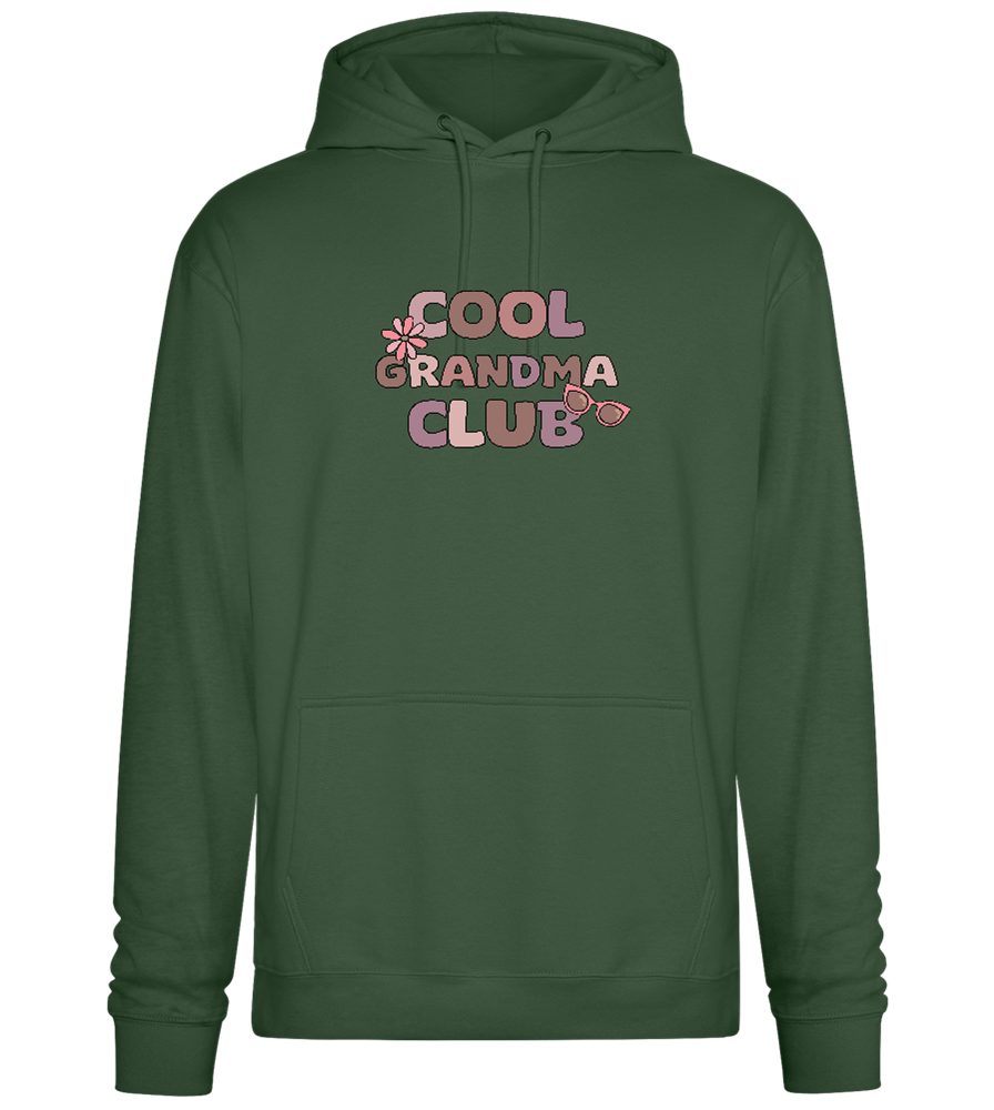 Cool Grandma Club 2 Design - Premium Essential Unisex Hoodie_GREEN BOTTLE_front