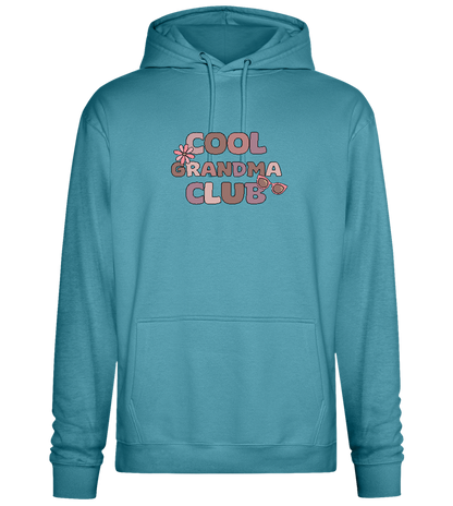 Cool Grandma Club 2 Design - Premium Essential Unisex Hoodie_POOL BLUE_front