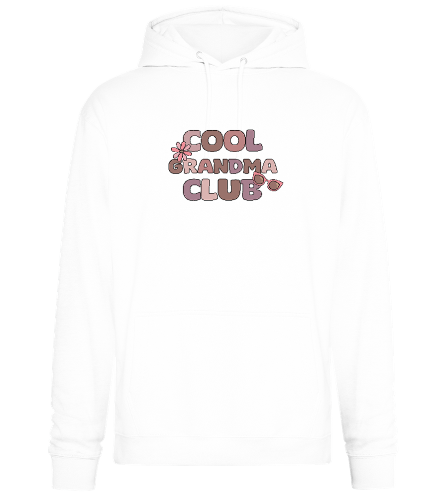 Cool Grandma Club 2 Design - Premium Essential Unisex Hoodie_WHITE_front