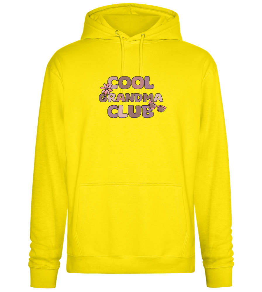 Cool Grandma Club 2 Design - Premium Essential Unisex Hoodie_YELLOW_front