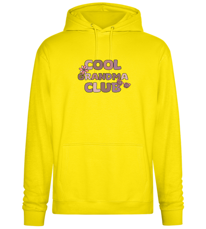 Cool Grandma Club 2 Design - Premium Essential Unisex Hoodie_YELLOW_front