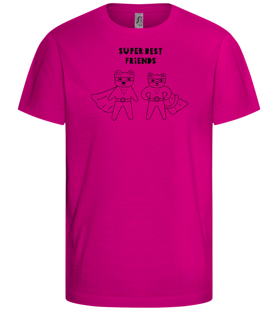 Super BBF Design - Comfort girls' t-shirt_FUCHSIA_front