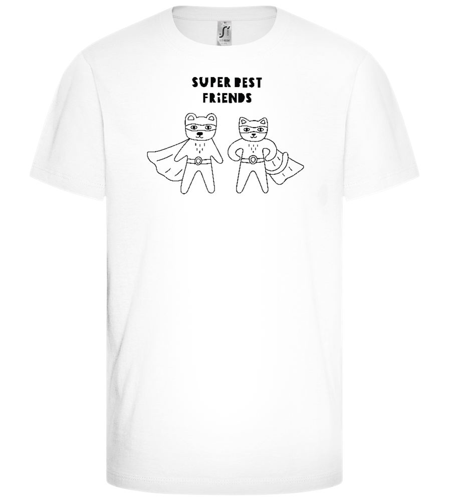 Super BBF Design - Comfort girls' t-shirt_WHITE_front