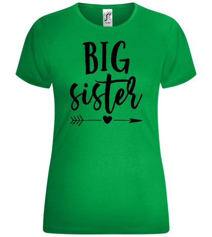 Big Sister Arrow Design - Comfort women's t-shirt_MEADOW GREEN_front